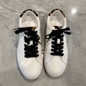 J Crew sneakers with leopard calf hair size 7.5